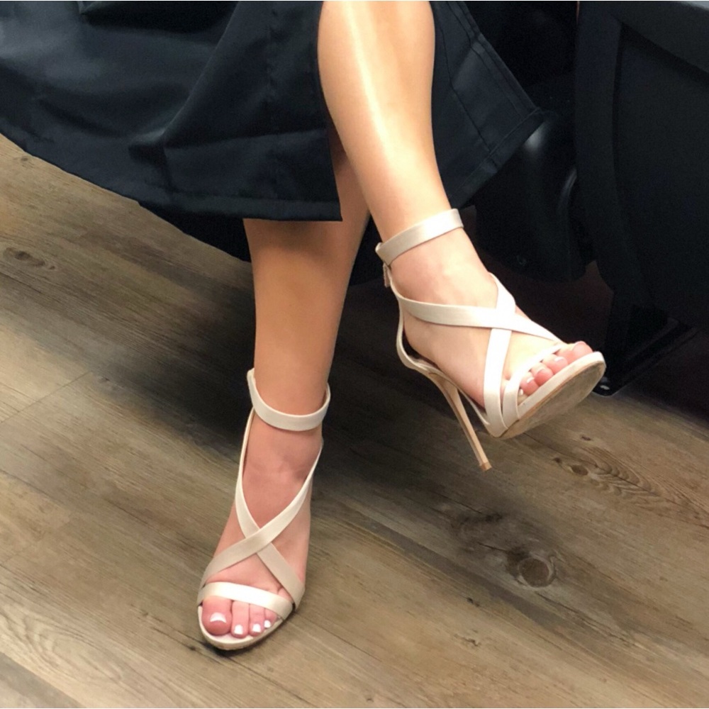 Blush/Beige Strappy Heels